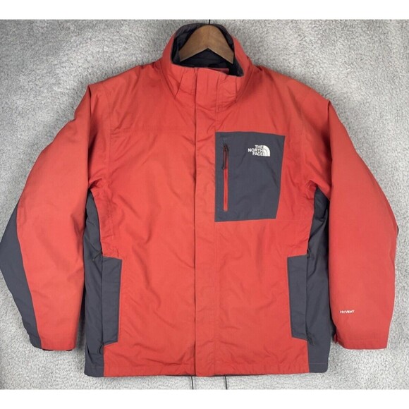 The North Face Other - The North Face Atlas Hyvent Triclimate Jacket Mens XL Orange Gray 3 in 1 No Hood